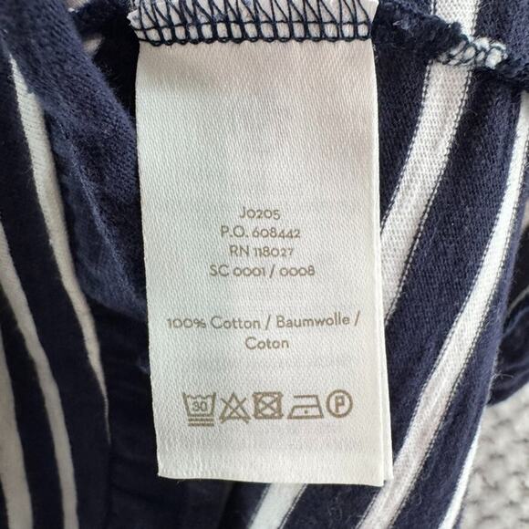 Boden Dress Women US4R Blue White Striped Emily Ruffle Jersey Stretch Crew Neck - Picture 12 of 13